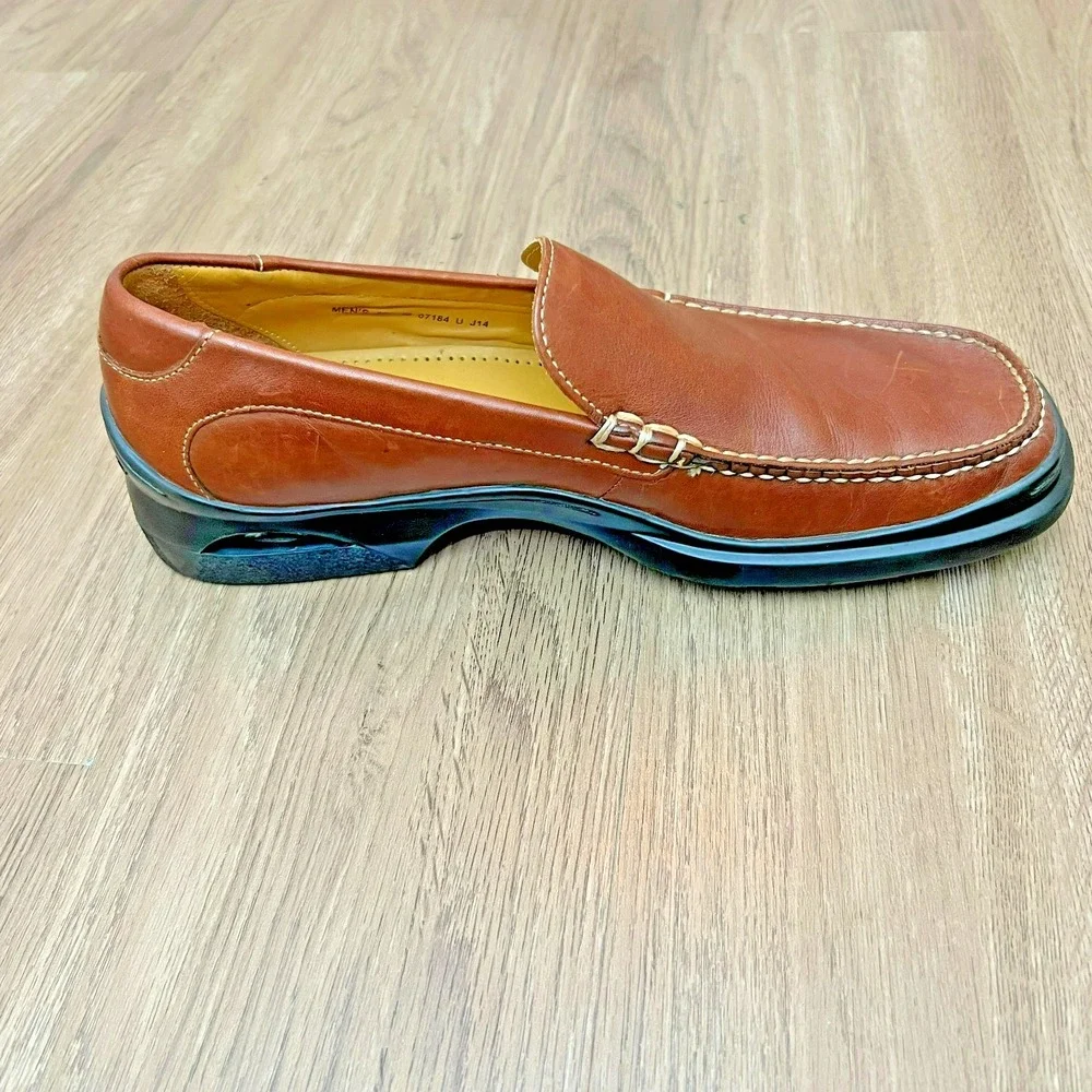 Cole Haan Air Sole Leather Slip On Loafers Congnac Brown Men's Casual 10